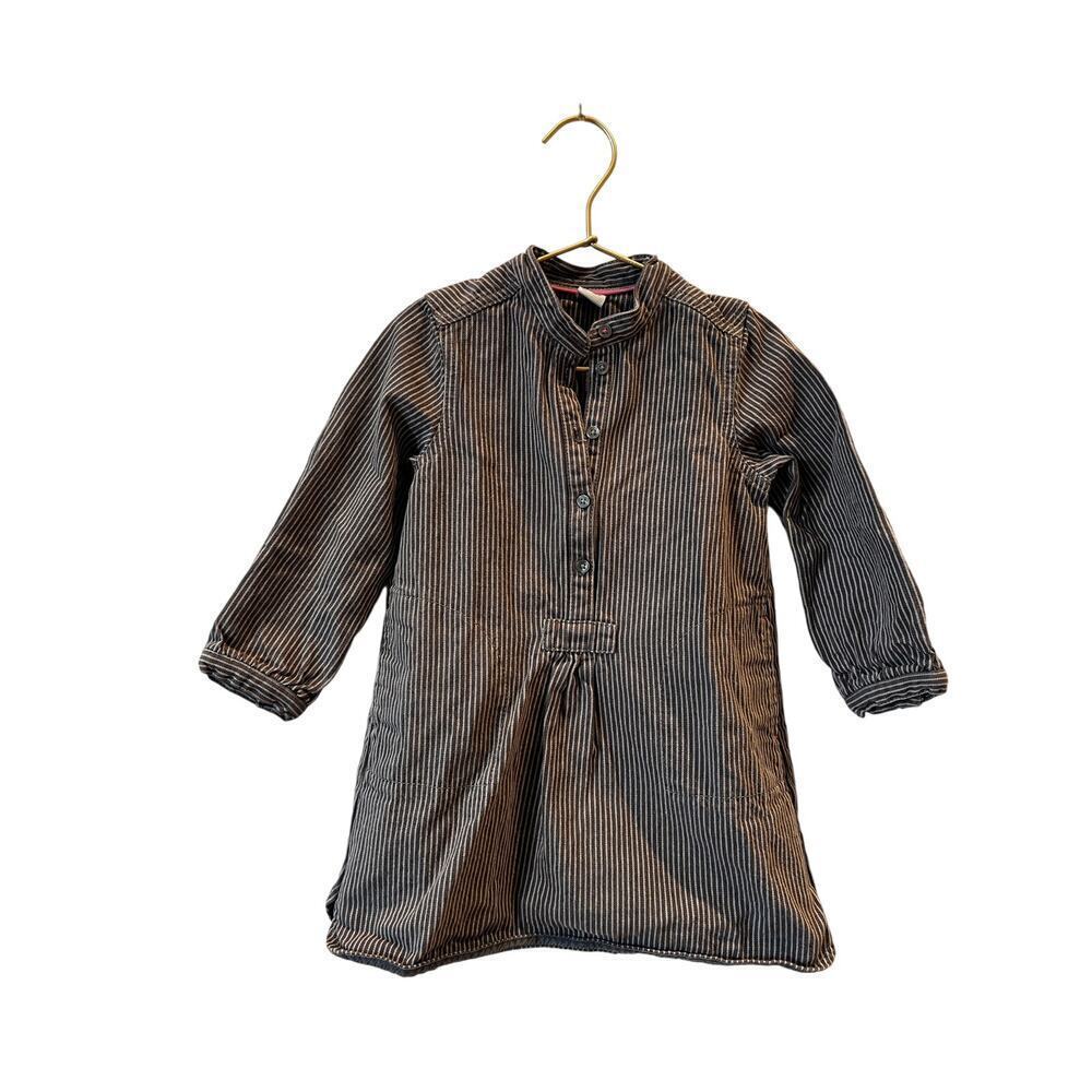 Petit bateau striped denim dress tunic 4